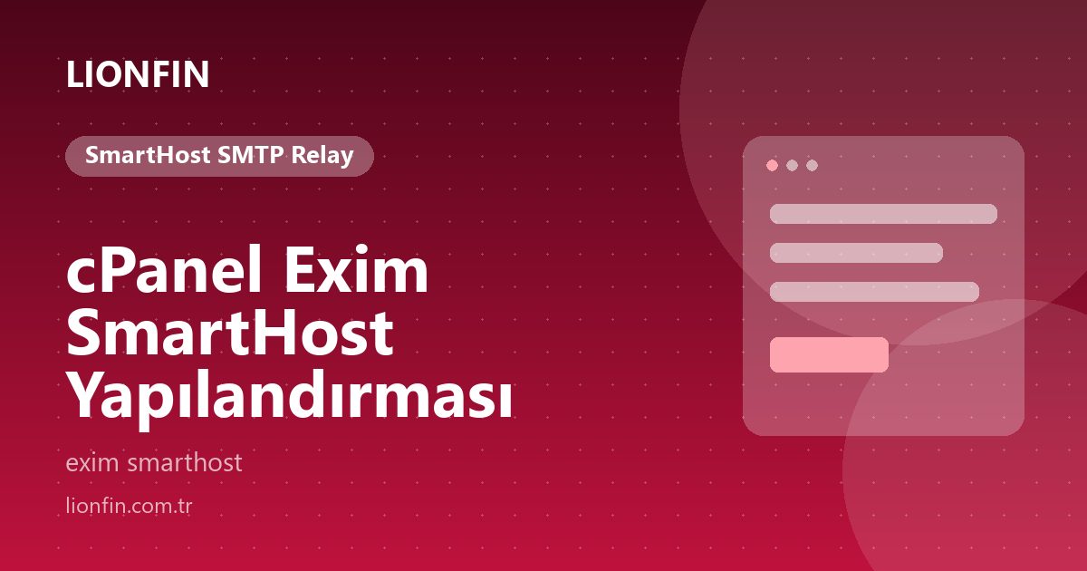 cPanel Exim SmartHost Yapılandırması