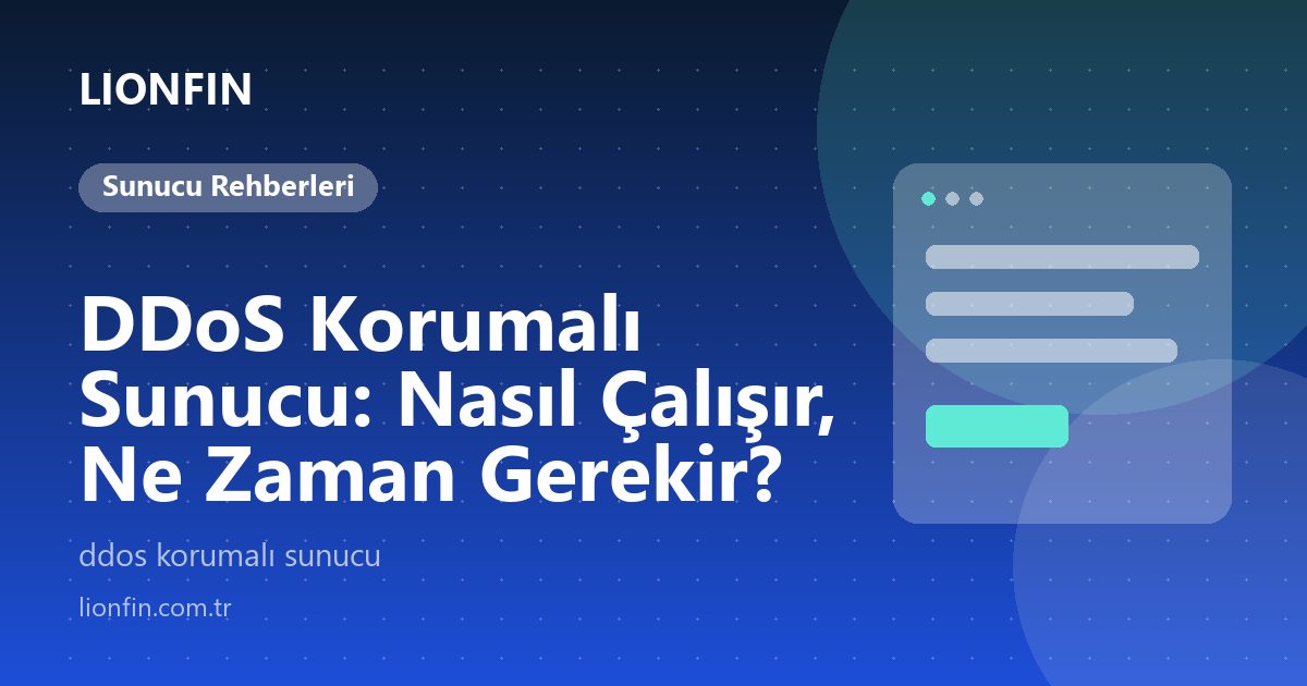DDoS Korumalı Sunucu: Nasıl Çalışır, Ne Zaman Gerekir?